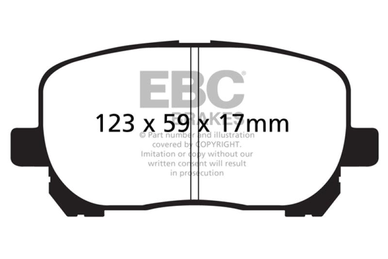 EBC 02-08 Pontiac Vibe 1.8 Yellowstuff Front Brake Pads - Order Your Parts - اطلب قطعك