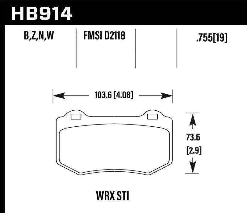 Hawk 2018 Subaru WRX STI DTC-30 Rear Brake Pads - Order Your Parts - اطلب قطعك