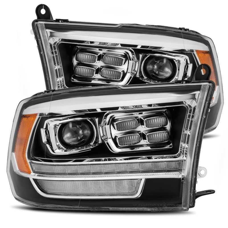 AlphaRex 09-18 Dodge Ram 2500 LUXX LED Proj Headlights Plank Style Black w/Activ Light/DRL - Order Your Parts - اطلب قطعك