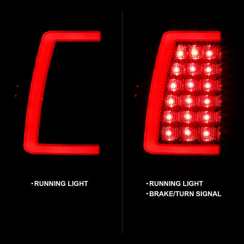 ANZO 1999-2002 Chevy Silverado 1500 LED Taillights Plank Style Black w/Clear Lens - Order Your Parts - اطلب قطعك