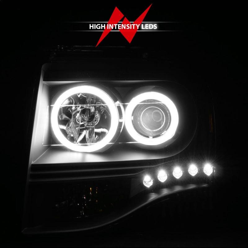 ANZO 2007-2014 Ford Expedition Projector Headlights w/ Halo Black - Order Your Parts - اطلب قطعك