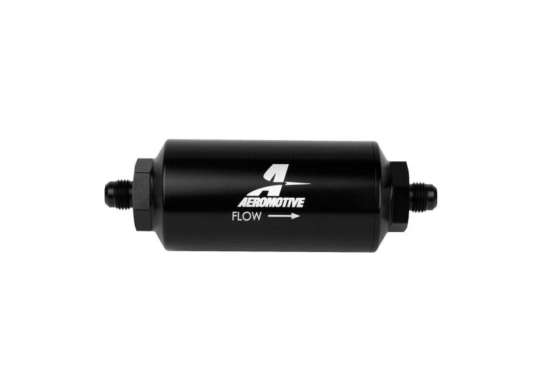 Aeromotive In-Line Filter - (AN-6 Male) 10 Micron Microglass Element Bright Dip Black Finish - Order Your Parts - اطلب قطعك