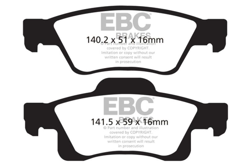 EBC 11+ Dodge Durango 3.6 Yellowstuff Rear Brake Pads - Order Your Parts - اطلب قطعك