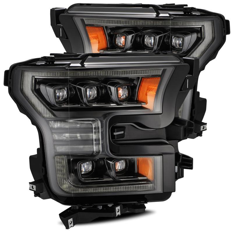AlphaRex 17-20 Ford Raptor NOVA LED Proj Headlights Plank Style Alpha Black w/Activ Light/Seq Signal - Order Your Parts - اطلب قطعك