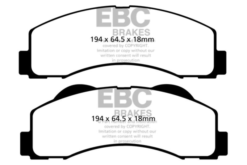 EBC 15+ Ford Expedition 3.5 Twin Turbo 2WD Yellowstuff Front Brake Pads - Order Your Parts - اطلب قطعك