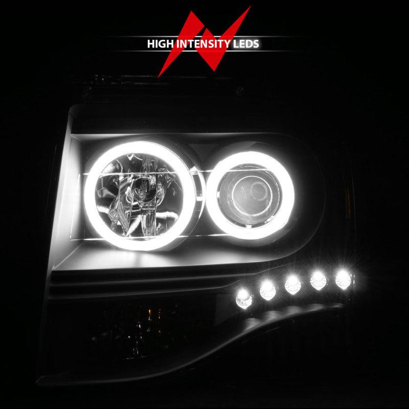ANZO 2007-2014 Ford Expedition Projector Headlights w/ Halo Black - Order Your Parts - اطلب قطعك