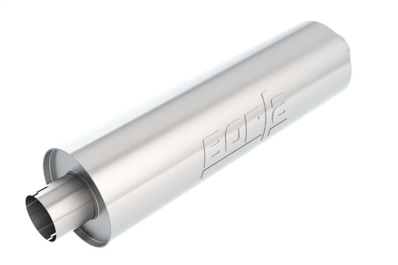 Borla Heavy Duty (Truck) Muffler - 3in Center-Center 24in x 6.75in Round (Notched) - Order Your Parts - اطلب قطعك