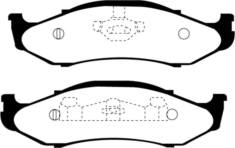 EBC 97-99 Jeep Cherokee 2.5 82mm High Rotors Yellowstuff Front Brake Pads - Order Your Parts - اطلب قطعك