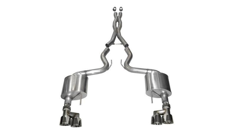 Corsa 15-16 Ford Mustang GT 5.0 3in Cat Back Exhaust Polish Quad Tips (Xtreme) - Order Your Parts - اطلب قطعك