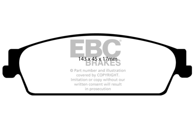 EBC 09-14 Cadillac Escalade 6.0 Hybrid Yellowstuff Rear Brake Pads - Order Your Parts - اطلب قطعك