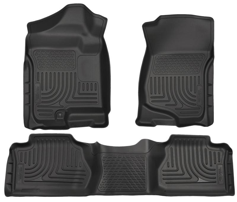 Husky Liners 07-12 Chevy Silverado/GMC Sierra Extended Cab WeatherBeater Combo Black Floor Liners - Order Your Parts - اطلب قطعك