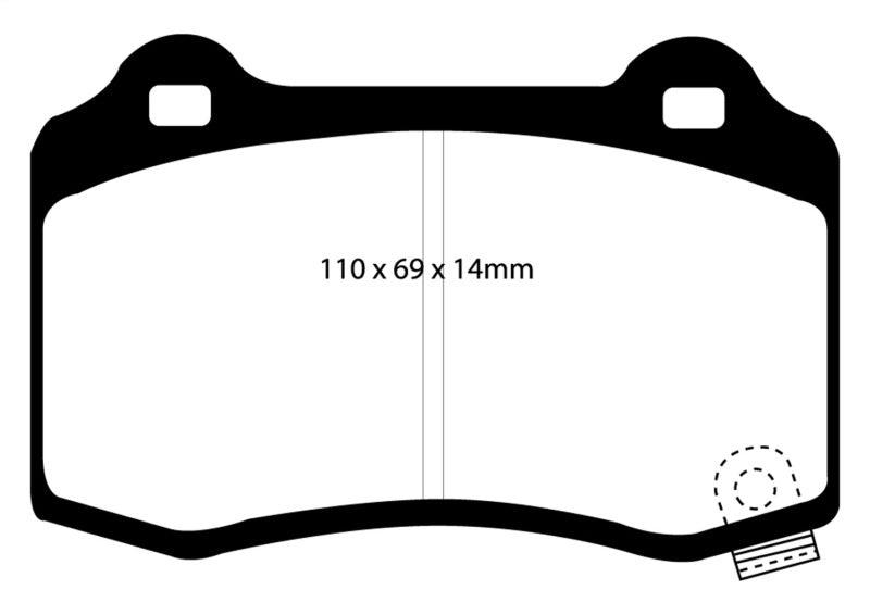 EBC 15+ Cadillac CTS 3.6 Twin Turbo Yellowstuff Rear Brake Pads - Order Your Parts - اطلب قطعك