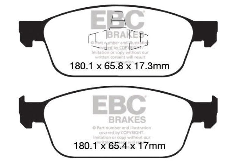 EBC 12+ Ford Focus 2.0 Turbo ST Redstuff Front Brake Pads - Order Your Parts - اطلب قطعك