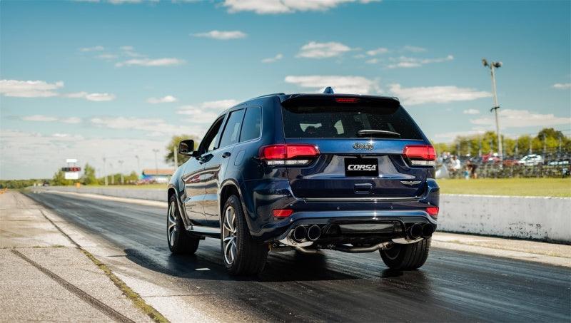 Corsa 18-20 Jeep Grand Cherokee TrackHawk 6.2L Sport Cat-Back Dual Rear Exit w/4.5in Black Tips - Order Your Parts - اطلب قطعك