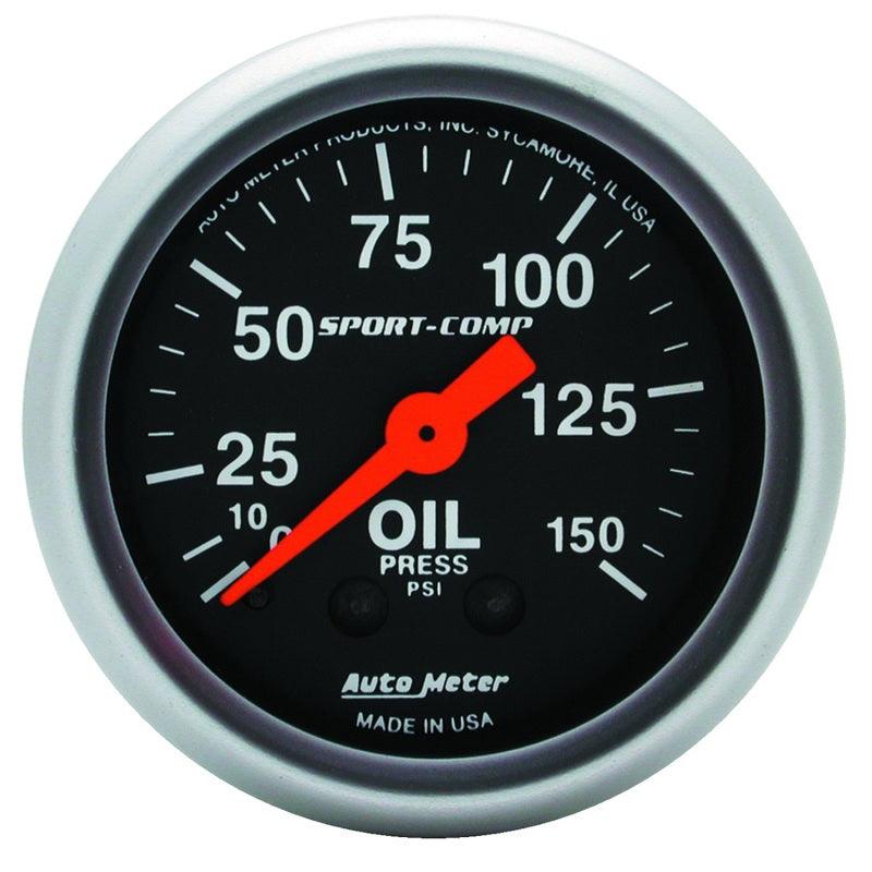 Autometer Sport Comp 52mm Mechanical 0-150 PSI Oil Pressure Gauge - Order Your Parts - اطلب قطعك