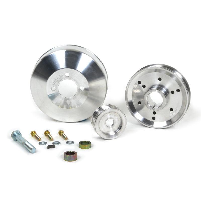 BBK 96-01 Mustang 4.6 GT Cobra Underdrive Pulley Kit - Lightweight CNC Billet Aluminum (3pc) - Order Your Parts - اطلب قطعك