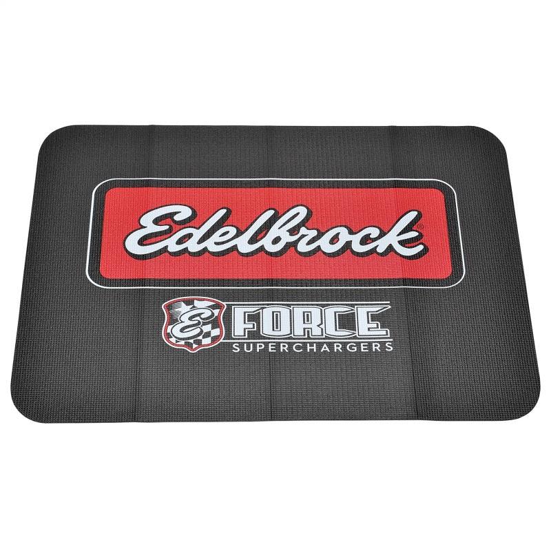 Edelbrock Racing Fender Cover - PVC Foam Mat - 2 Color Printed Edelbrock Racing Logo - Order Your Parts - اطلب قطعك
