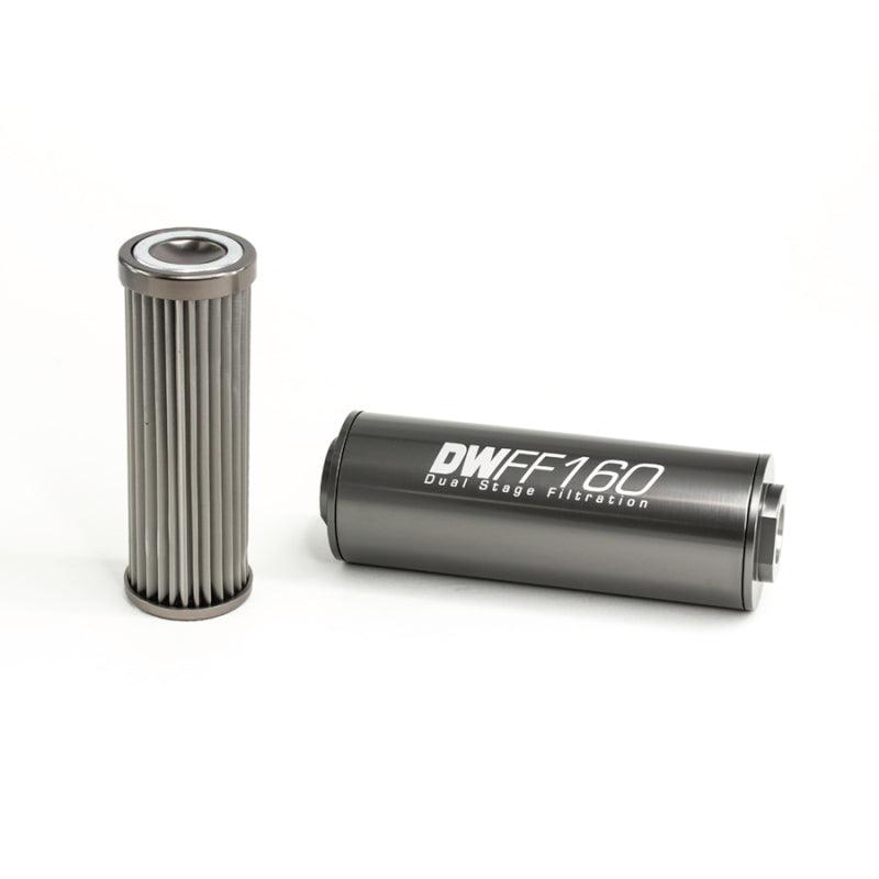 DeatschWerks Stainless Steel 8AN 10 Micron Universal Inline Fuel Filter Housing Kit (160mm) - Order Your Parts - اطلب قطعك