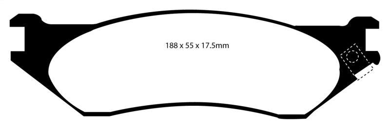EBC 98-02 Dodge B150 B1500 Cargo 1500 Van 1/2 Ton Yellowstuff Front Brake Pads - Order Your Parts - اطلب قطعك