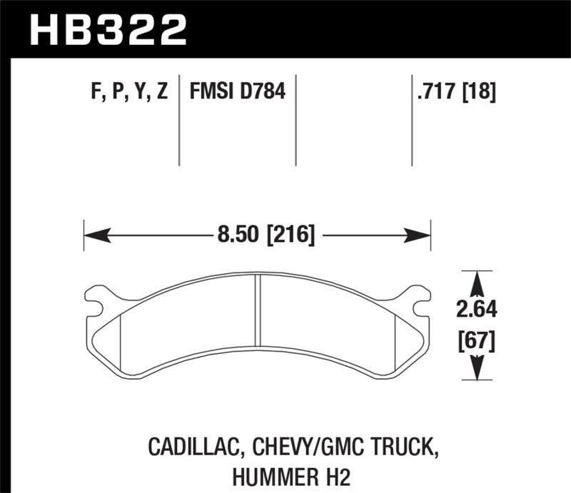 Hawk Chevy / GMC Truck / Hummer Super Duty Street Front Brake Pads - Order Your Parts - اطلب قطعك