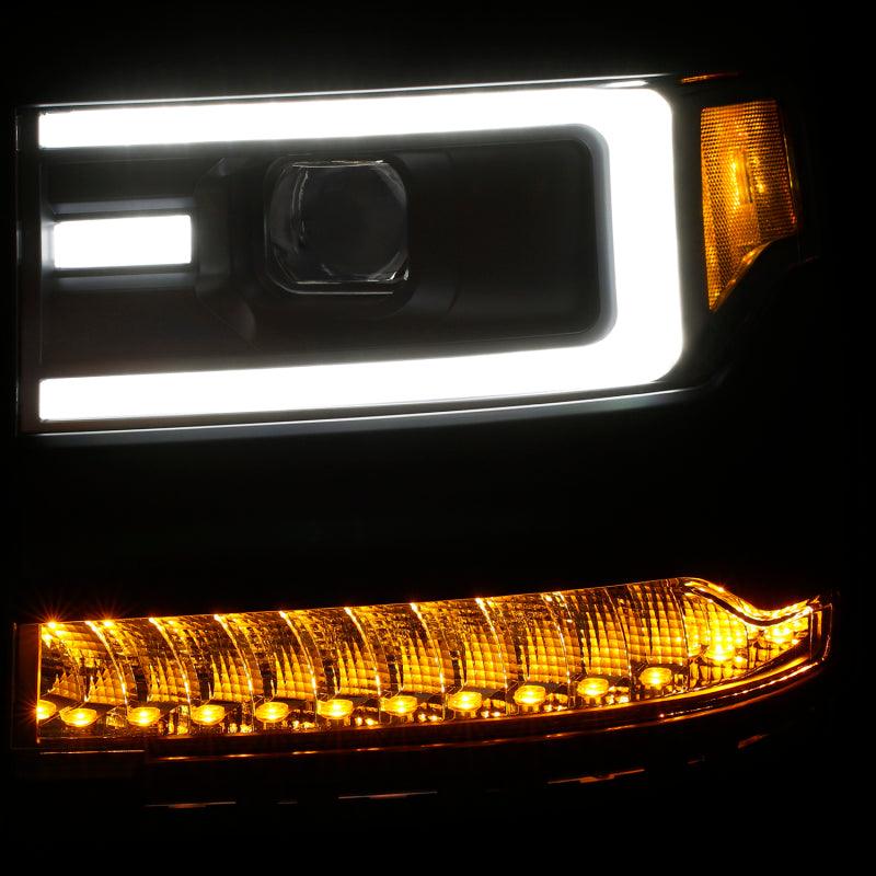ANZO 16-17 Chevy Silverado 1500 Prjctr. Headlight Plank Styl. w/Amber (Only Work w/HID Equip. Truck) - Order Your Parts - اطلب قطعك