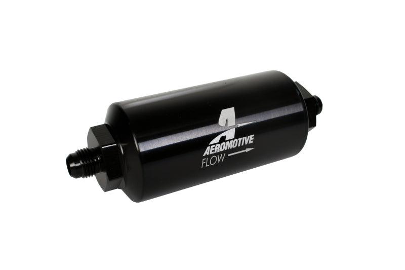 Aeromotive In-Line Filter - (AN-6 Male) 10 Micron Microglass Element Bright Dip Black Finish - Order Your Parts - اطلب قطعك