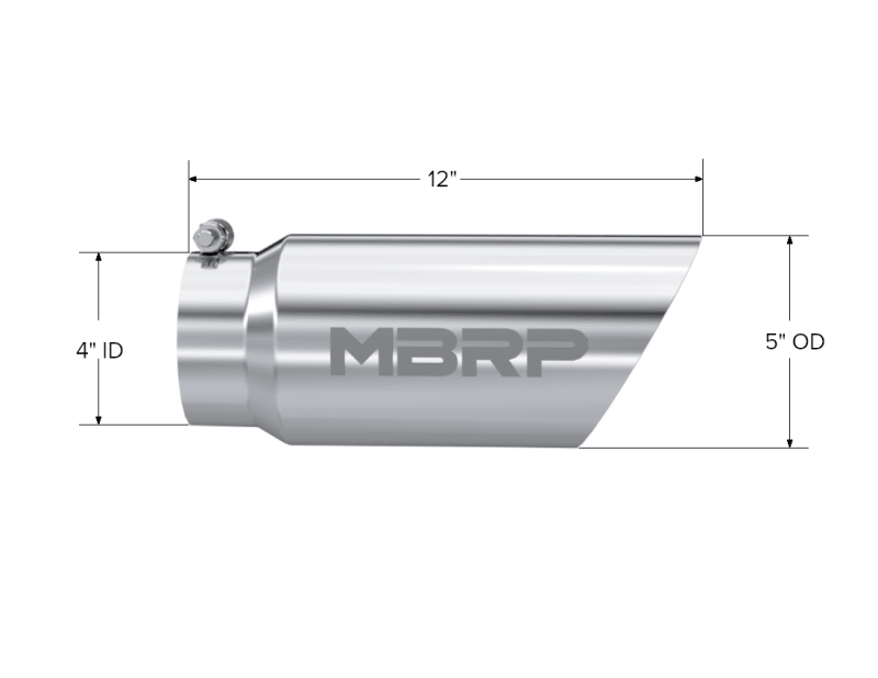 MBRP Universal Tip 5 O.D. Dual Wall Angled 4 inlet 12 length - Order Your Parts - اطلب قطعك