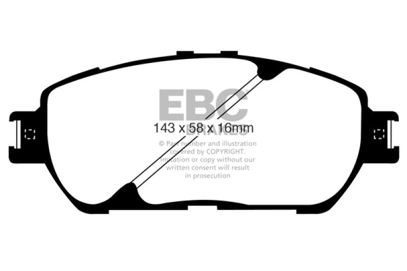 EBC 02-03 Lexus ES300 3.0 Yellowstuff Front Brake Pads - Order Your Parts - اطلب قطعك