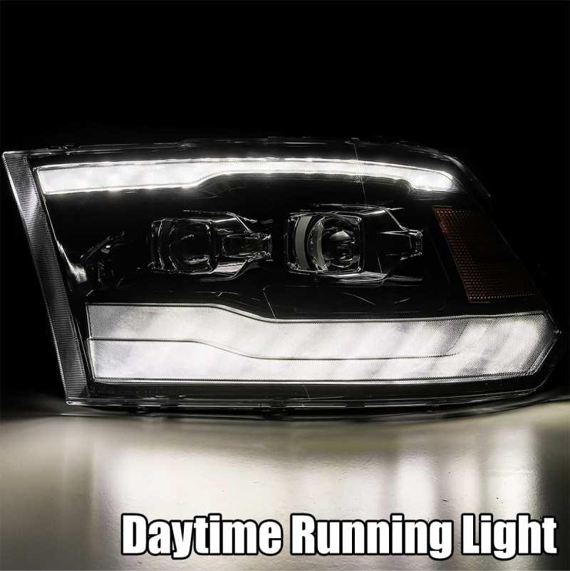 AlphaRex 09-18 Dodge Ram 1500HD PRO-Series Projector Headlights Plank Style Chrome w/Seq Signal/DRL - Order Your Parts - اطلب قطعك