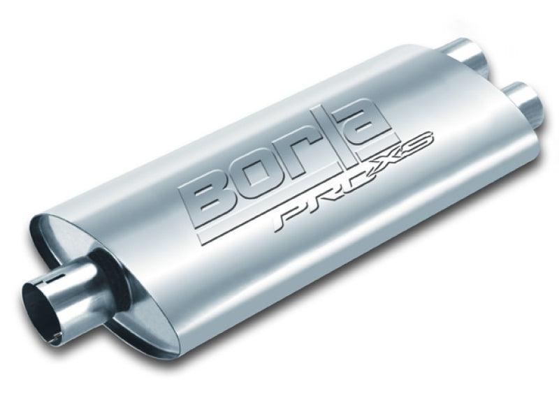 Borla Universal Center/Dual Oval 2.5in In/Dual 2.5in Out 19in x 4in x 9.5in Notched PRO-XS Muffler - Order Your Parts - اطلب قطعك