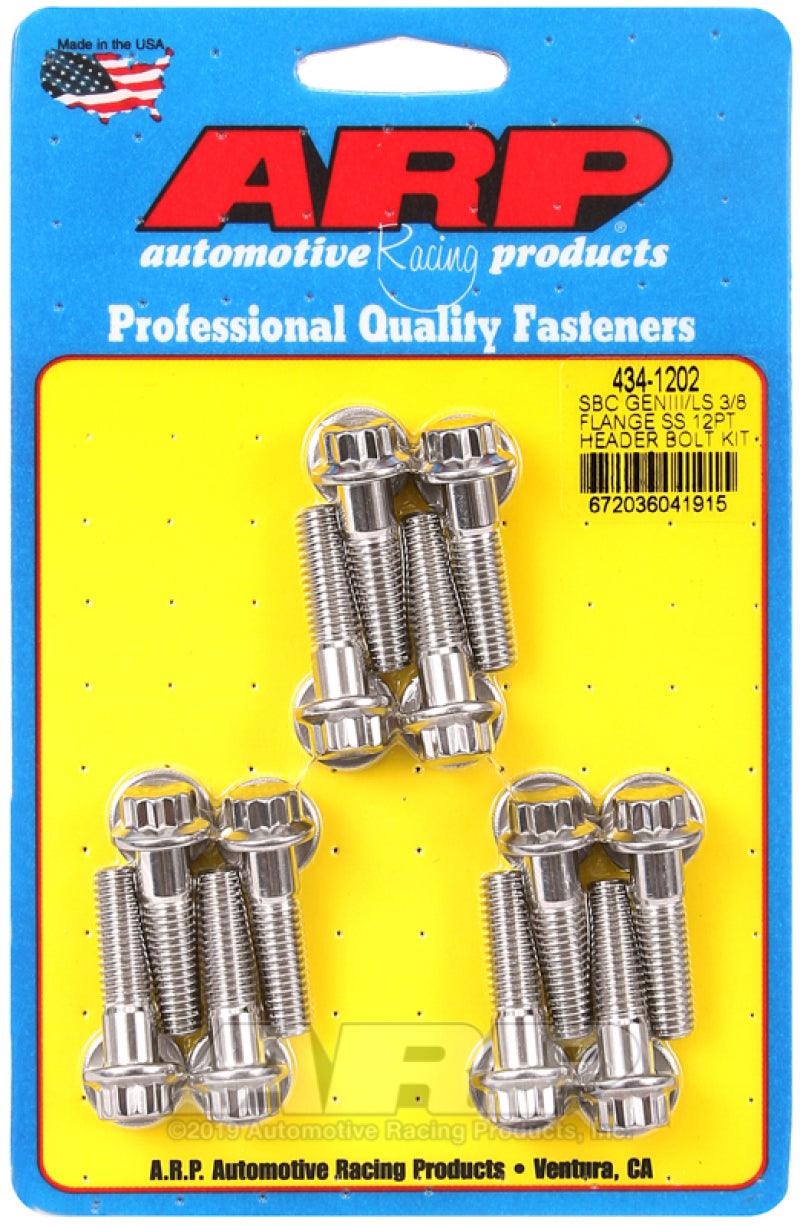 ARP Chevy SBC/GenIII LS 3/8in Flange SS 12pt Header Bolt Kit - Order Your Parts - اطلب قطعك