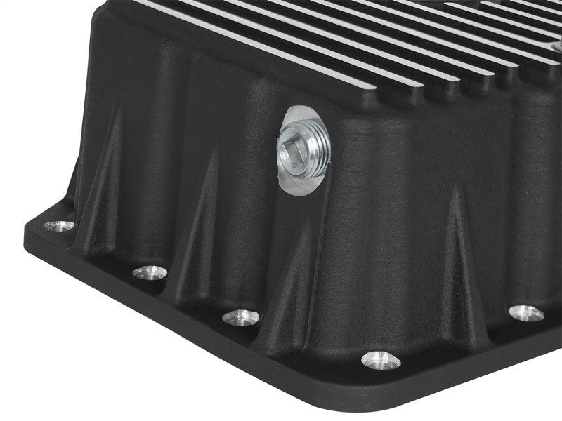 AFE Pro Series Engine Oil Pan Black w/Machined Fins; 11-16 Ford Powerstroke V8-6.7L (td) - Order Your Parts - اطلب قطعك