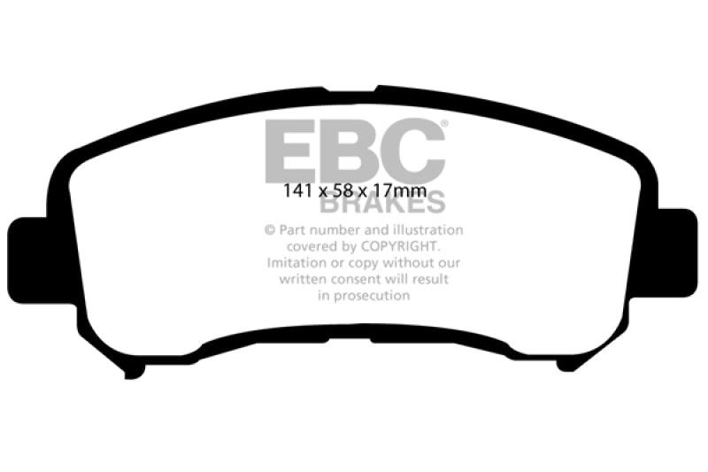 EBC 14+ Nissan Juke 1.6 Turbo Nismo RS Yellowstuff Front Brake Pads - Order Your Parts - اطلب قطعك