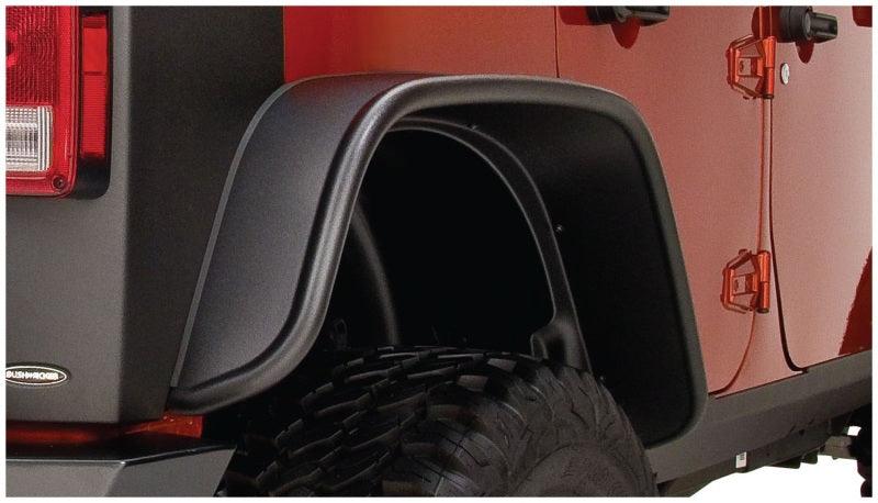Bushwacker 07-18 Jeep Wrangler Unlimited Flat Style Flares 2pc 4-Door Sport Utility Only - Black - Order Your Parts - اطلب قطعك