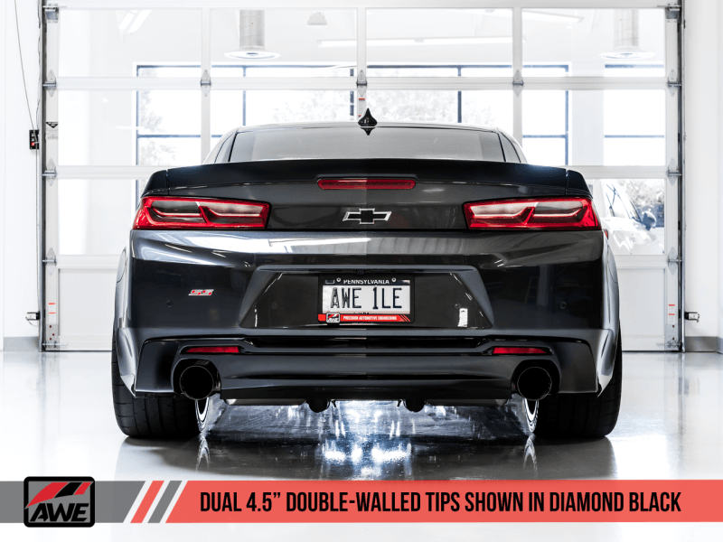 AWE Tuning 16-19 Chevrolet Camaro SS Axle-back Exhaust - Touring Edition (Diamond Black Tips) - Order Your Parts - اطلب قطعك