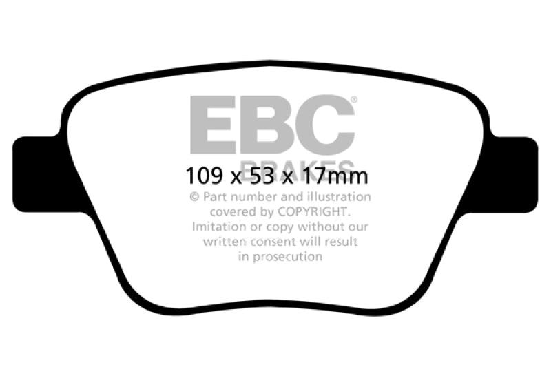 EBC 10-13 Audi A3 2.0 Turbo (Bosch rear caliper) Yellowstuff Rear Brake Pads - Order Your Parts - اطلب قطعك