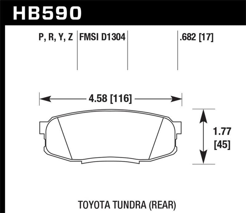 Hawk Performance 08-14 Toyota Land Cruiser Ceramic Street Rear Brake Pads - Order Your Parts - اطلب قطعك