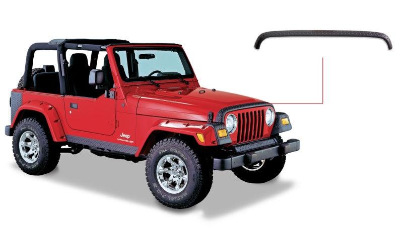 Bushwacker 18-19 Jeep Wrangler Rubicon/Sport//Unlimited/Sport S Hood Stone Guard- Black - Order Your Parts - اطلب قطعك