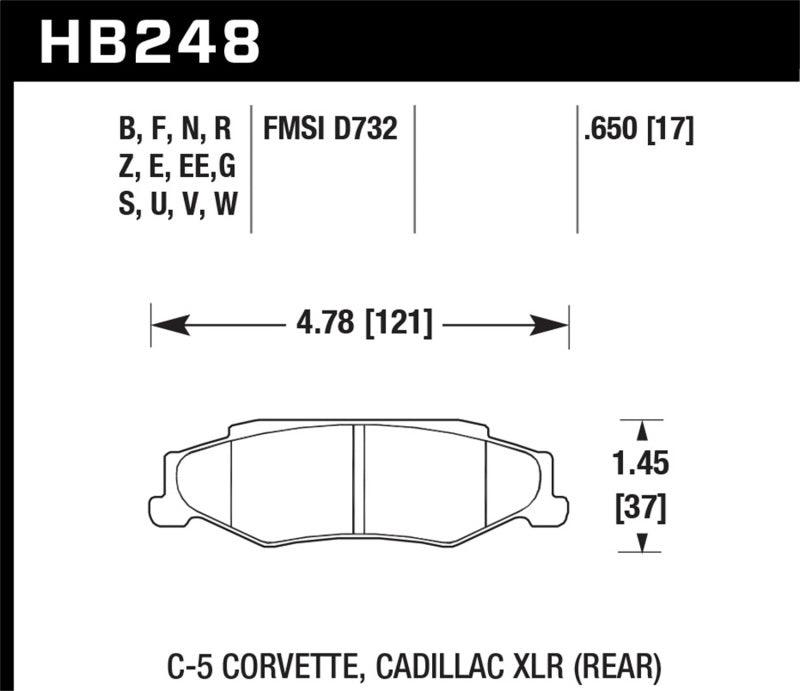 Hawk 97-12 Corvette/01-04 Z06/05-09 Z51 DTC-30 Race Rear Brake Pads - Order Your Parts - اطلب قطعك