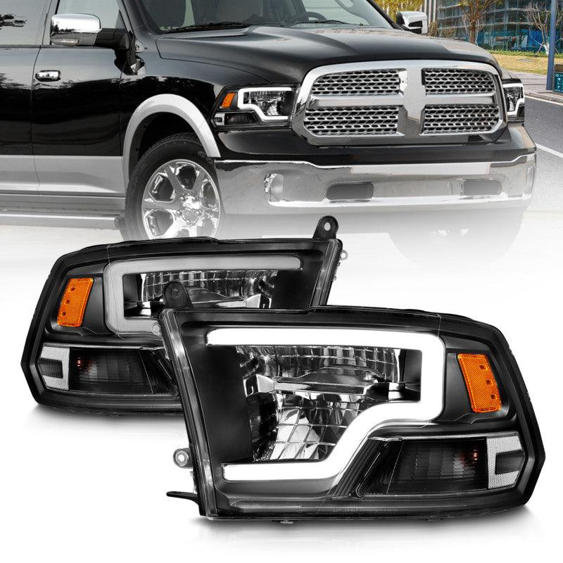 ANZO 2009-2020 Dodge Ram 1500 Full LED Square Projector Headlights w/ Chrome Housing Black Amber - Order Your Parts - اطلب قطعك