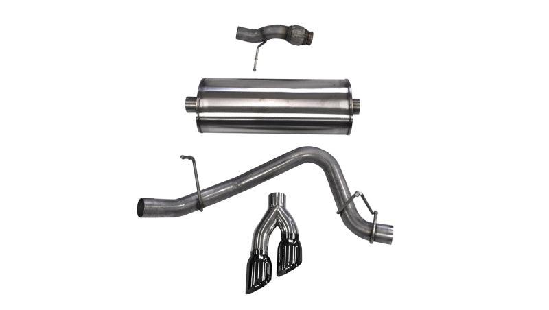 Corsa Cat Back Exhaust, Sport, 3in, Single Side Twin Black 4in Tips, 2015 Chevy Tahoe/GMC Yukon - Order Your Parts - اطلب قطعك