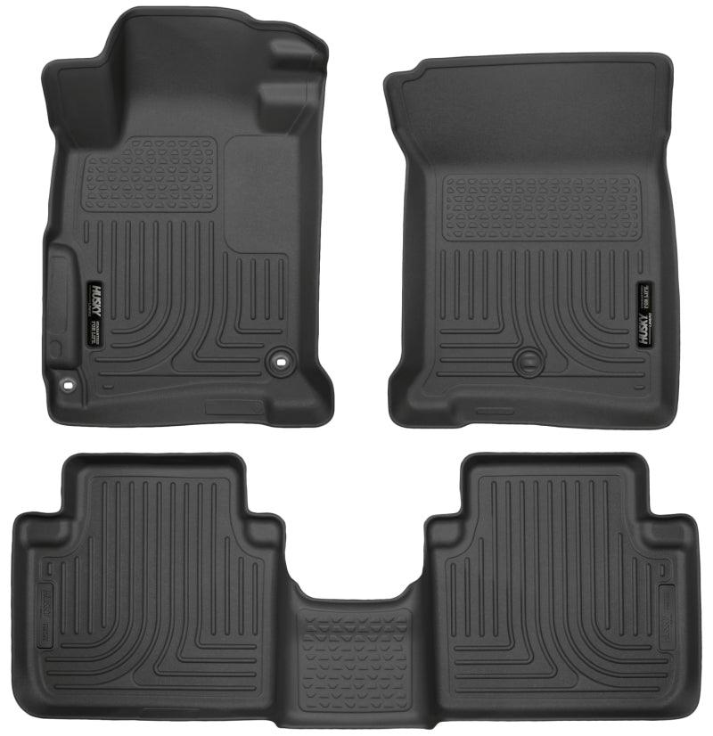 Husky Liners 2013 Honda Accord WeatherBeater Black Front & 2nd Seat Floor Liners (4-Door Sedan Only) - Order Your Parts - اطلب قطعك