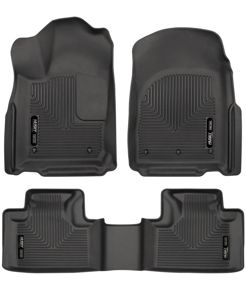 Husky Liners 16-22 Dodge Durango Weatherbeater Black Front & 2nd Seat Floor Liners - Order Your Parts - اطلب قطعك