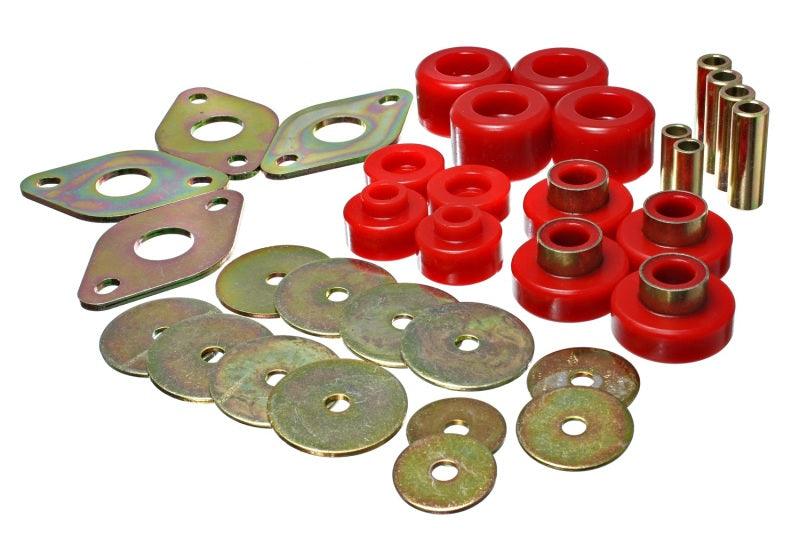 Energy Suspension Body Mount Set-Reg Access & Dbl Cab - Red - Order Your Parts - اطلب قطعك