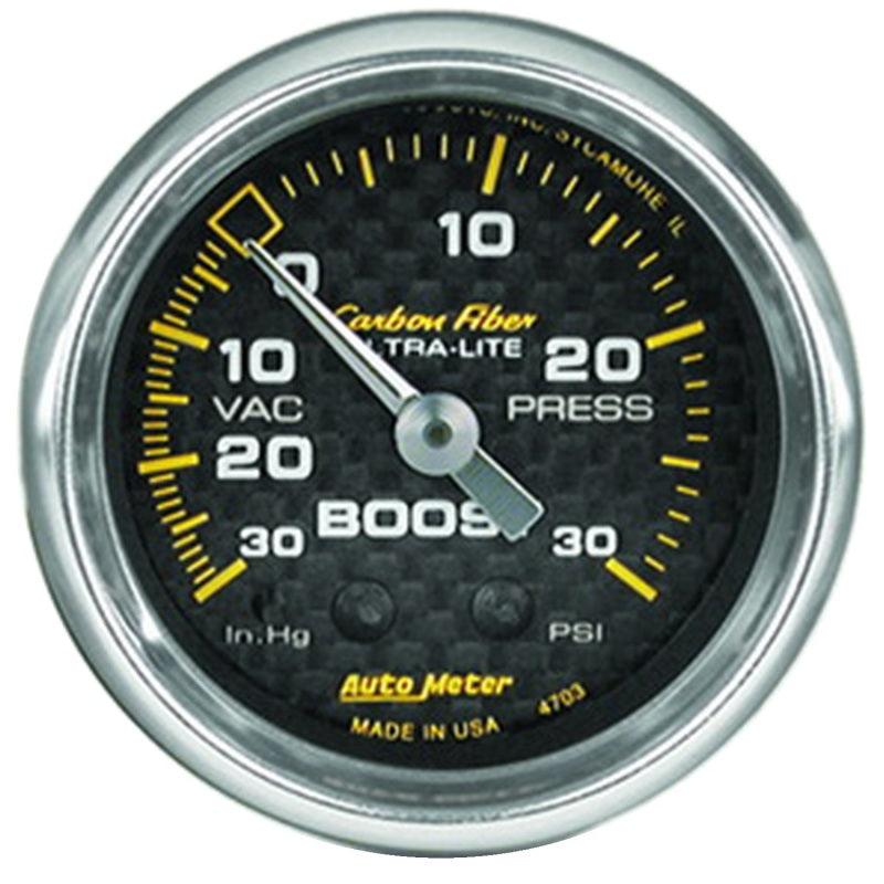 Autometer Carbon Fiber 52mm 30 PSI Mechanical Boost Gauge - Order Your Parts - اطلب قطعك