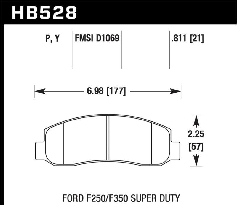 Hawk 05-11 Ford F250/F350 / 2011 Ford F550 SuperDuty Street Front Brake Pads - Order Your Parts - اطلب قطعك