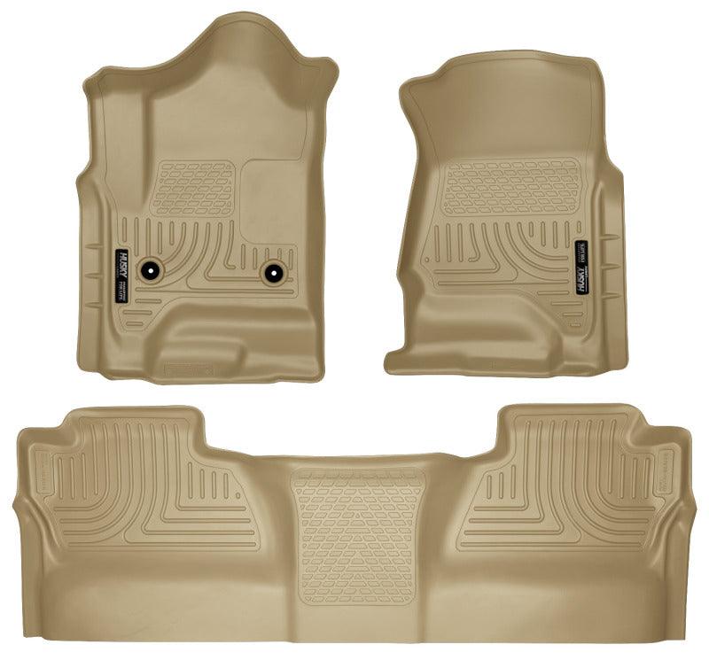 Husky Liners 14 Chevrolet Silverado/GMC Sierra WeatherBeater Tan Front & 2nd Seat Floor Liners - Order Your Parts - اطلب قطعك