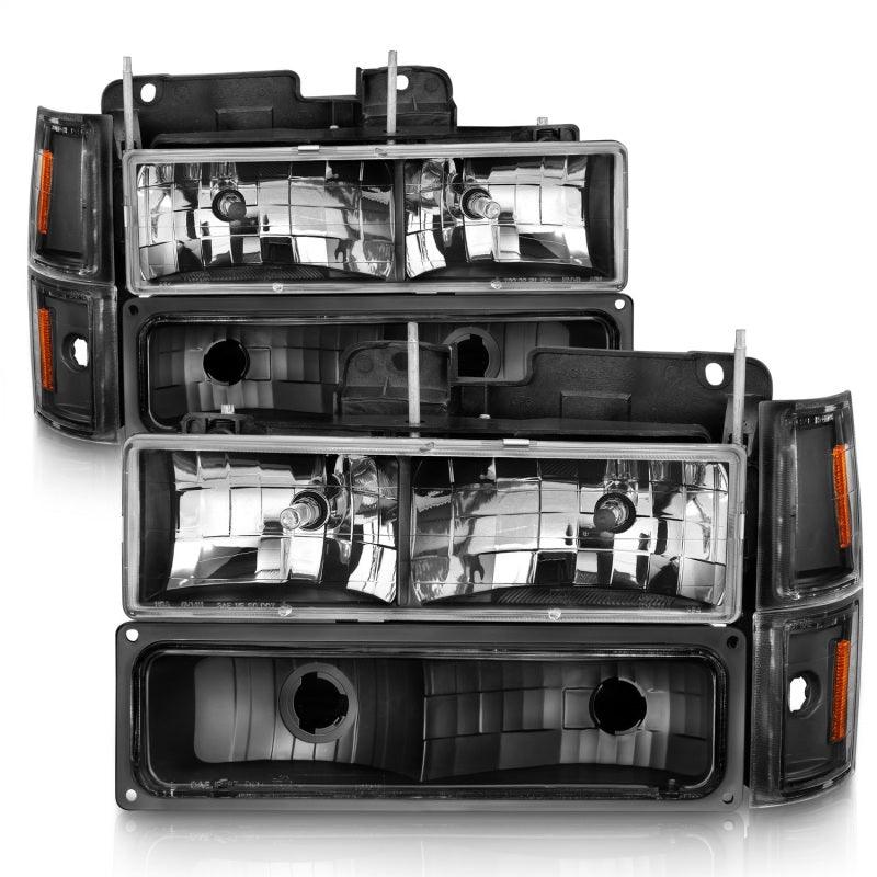ANZO 88-98 Chevrolet C1500 Crystal Headlights Black - Order Your Parts - اطلب قطعك