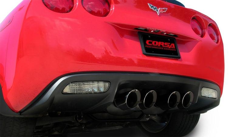 Corsa 06-13 Chevrolet Corvette C6 Z06 7.0L V8 Black Sport Axle-Back Exhaust - Order Your Parts - اطلب قطعك