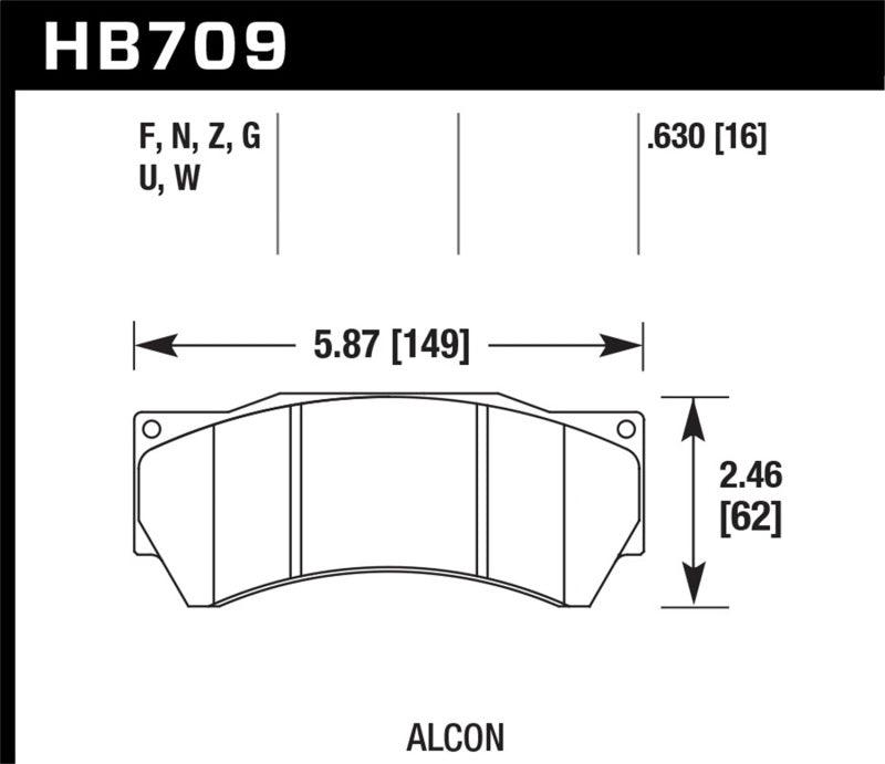 Hawk Performance Alcon Mono 6, Model 4497 HPS Street Brake Pads - Order Your Parts - اطلب قطعك